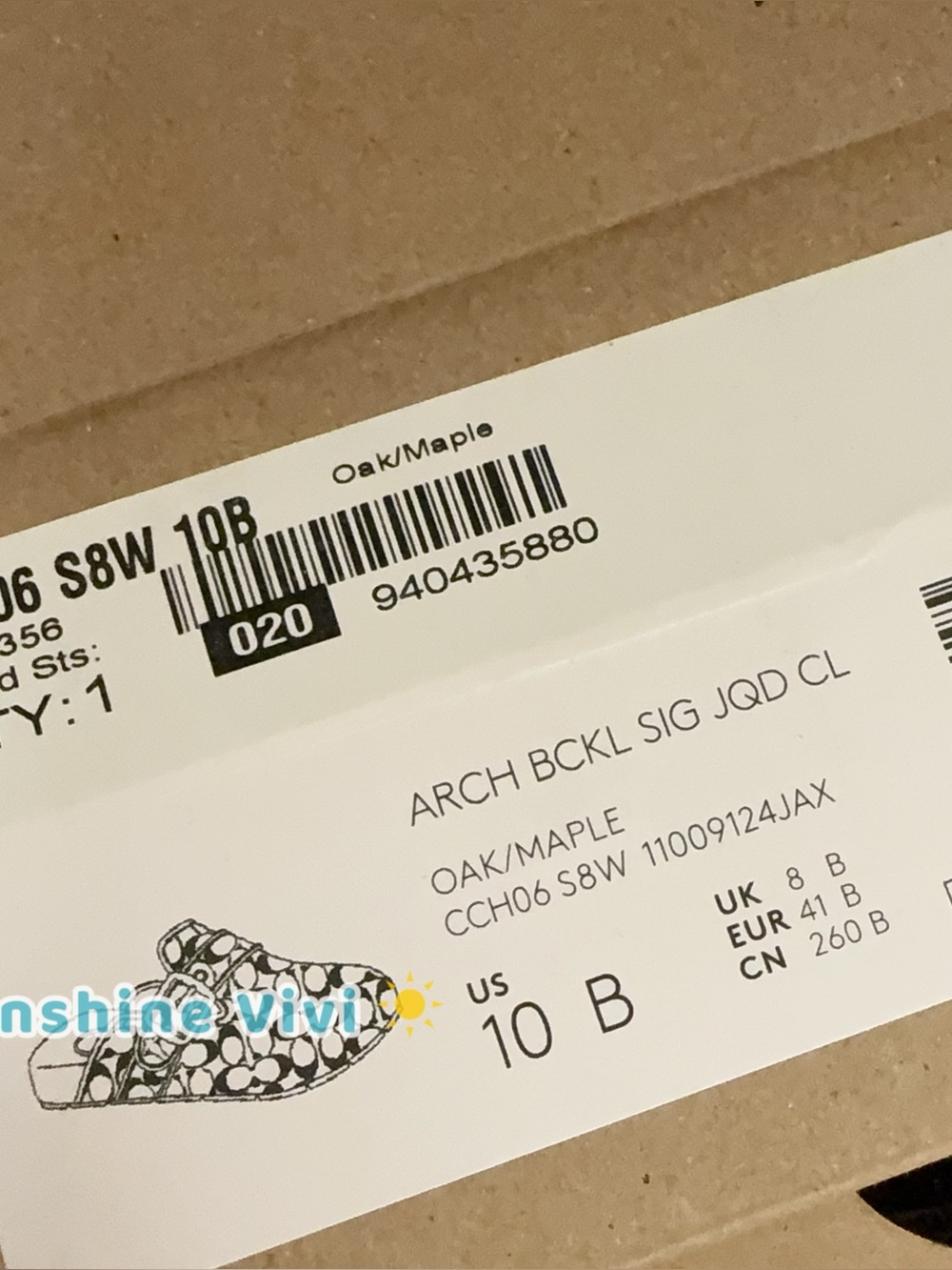 NWT Coach Woman Archival Buckle Clog In Signature Jacquard Oak/Maple CCH06 US10 - Picture 8 of 8